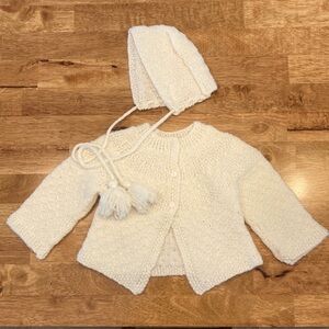 Cozy Cream Knit Kids Matching Set